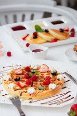 waffles with berries