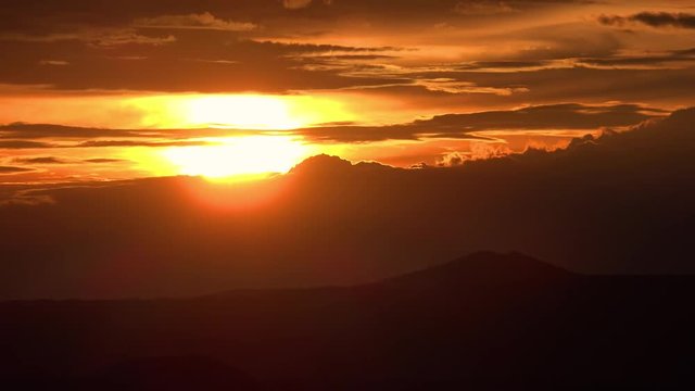 Time-laps video of sunset over mongolian sand desert Altan Els