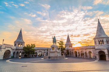 Fisherman's Bastion is an important landmark of Budapest. Monument of historical architecture....