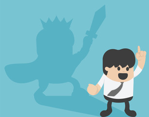 Business illustration concept Knight Businessman
