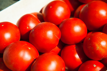 Tomatoes in a box