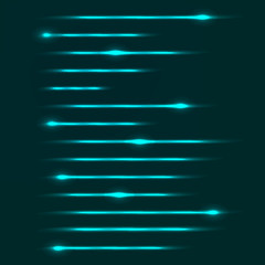 Tech abstract background with glowing lines, neon stripes, vector illustration, eps10