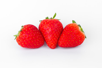 Fresh Strawbery with the white background.