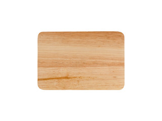 Kitchen cutting board isolated on white background.