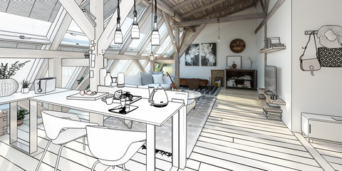 My place under the roof 03 (panoramic project)