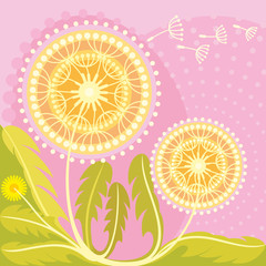 abstract dandelions background