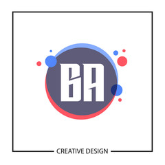 Initial Letter BA Logo Template Design Vector Illustration