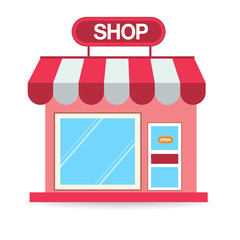 Store shop or market, Vector  illustration background