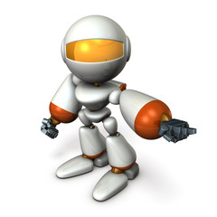 Fototapeta premium 右に指差すロボット