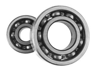 metal bearings isolated on white background