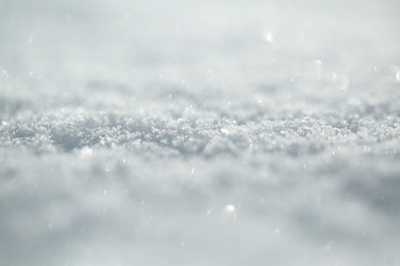 Obraz premium Snow texture. Snowflake crystals. Macro photo
