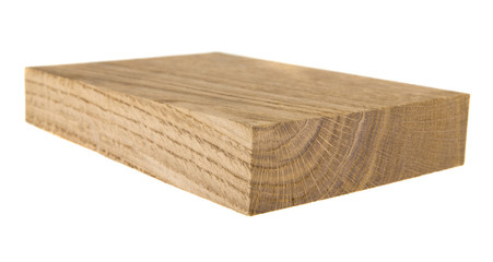 wooden board isolated on white background close up