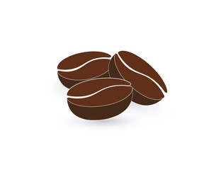 Coffee beans icon. Vector illustration.
