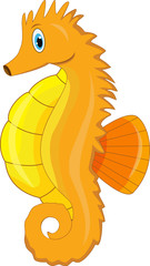 Cute cartoon seahorse