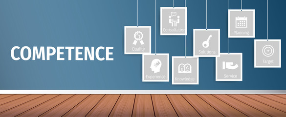 Competence business with icon