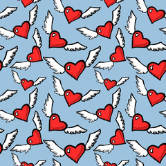 seamless love pattern illustration