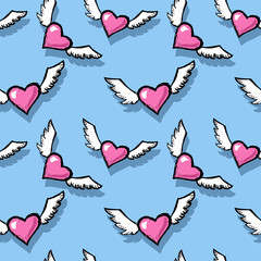 seamless love pattern illustration