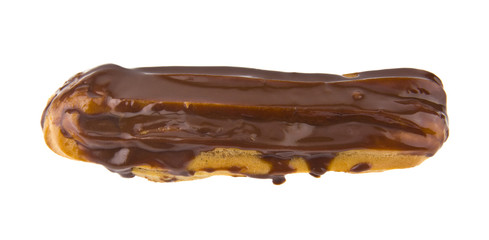 chocolate covered custard isolated on white background