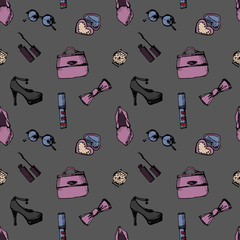 Fashion seamless pattern illustration