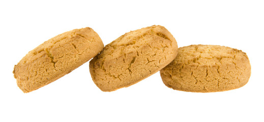 homemade cookies isolated on white background close up