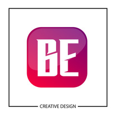 Initial Letter BE Logo Template Design Vector Illustration