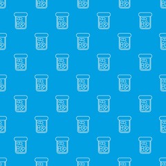 Bottle drug pattern vector seamless blue repeat for any use