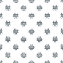 Wood board beer pub pattern vector seamless repeat for any web design