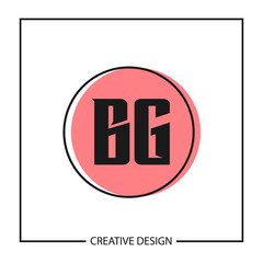 Initial Letter BG Logo Template Design Vector Illustration