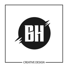 Initial Letter BH Logo Template Design Vector Illustration