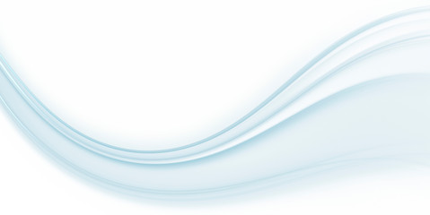 Abstract fractal white background with blue wave