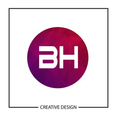 Initial Letter BH Logo Template Design Vector Illustration
