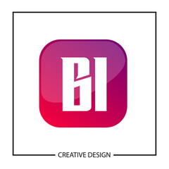 Initial Letter BI Logo Template Design Vector Illustration