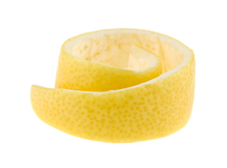 Lemon peel isolated on a white background
