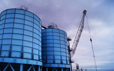 Power plant in Piombino port, Tuscany, Italy