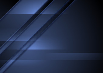 Dark blue abstract corporate material background