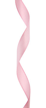 Pink Ribbon Isolated On White Background