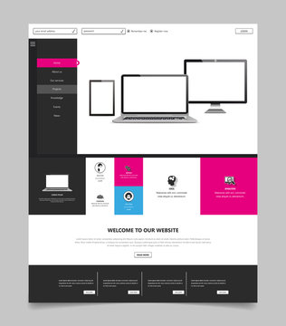 Website template designs. Modern flat design vector illustration concepts of web page design for website and mobile website development. Easy to edit and customize.
