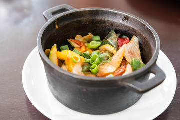 Ratatouille or stew provencal vegetable, popular French cuisine