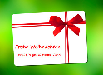 Frohe Weihnachten und ein gutes neues Jahr