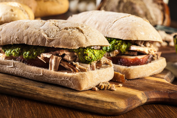 Italian porchetta sandwich