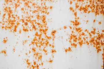 Texture of rust on metal sheet background.