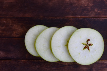 ripe green Apple cut
