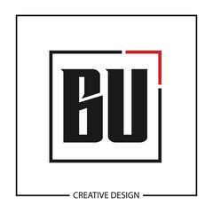 Initial Letter BU Logo Template Design Vector Illustration