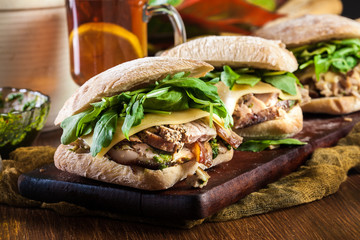 Italian porchetta sandwich