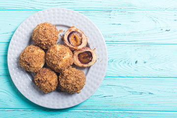 Traditional Austrian plum dumplings