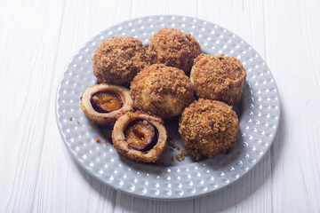 Traditional Austrian plum dumplings