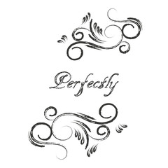 perfect postcard. Hand drawn greeting card. Ink illustration. Modern brush calligraphy.