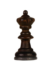 Wooden brown queen, chess piece