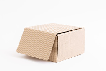 Recycle paper box on white background
