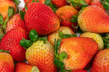 Fresh strawberry close up.